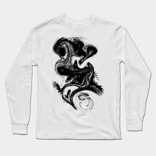 Abstract ink wave Long Sleeve T-Shirt